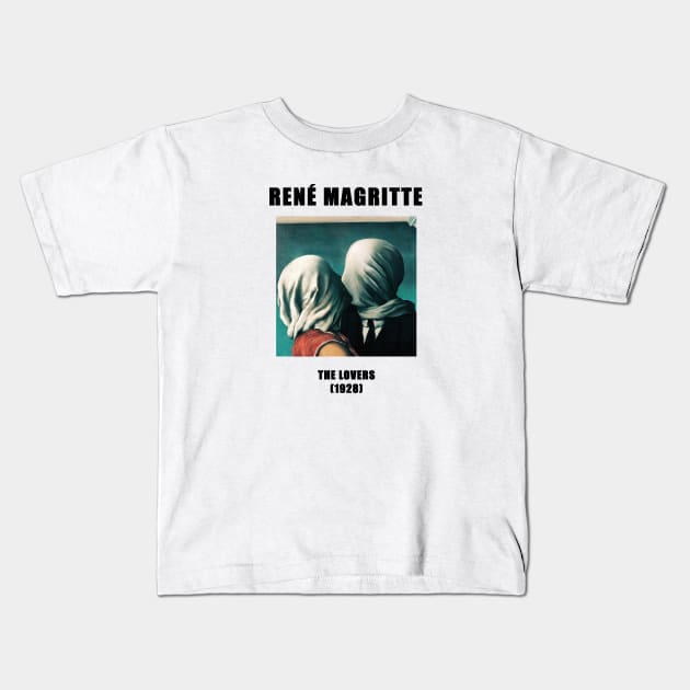 rene magritte - the Lovers Kids T-Shirt by thecolddots